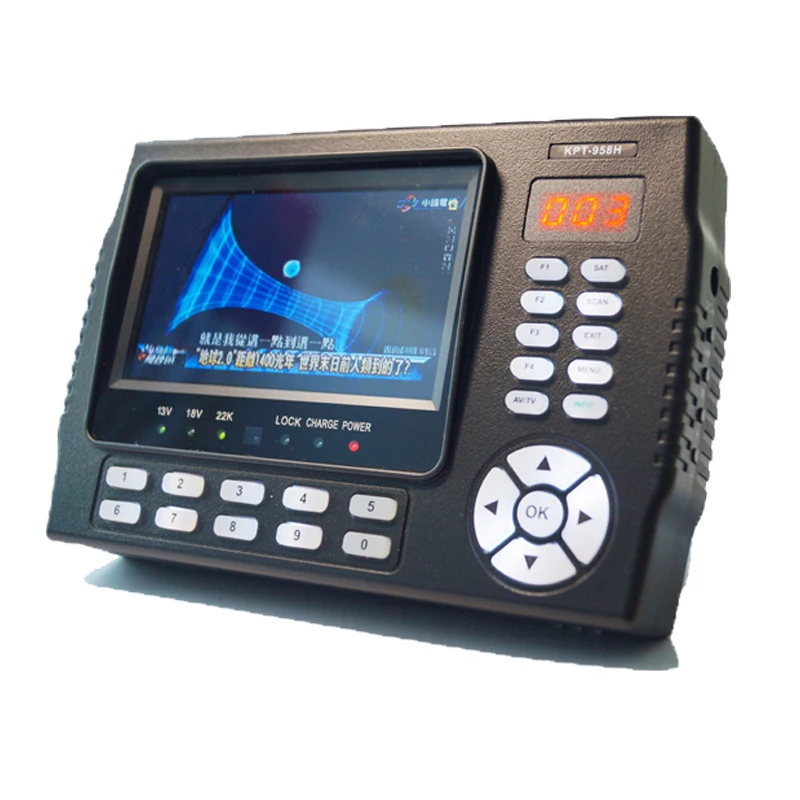 

FOR KPT-958H 4.3 inch DVB-S/S2 TV Receiver sat finder Portable Multifunctional HD Satellite Finder Monitor MPGE4