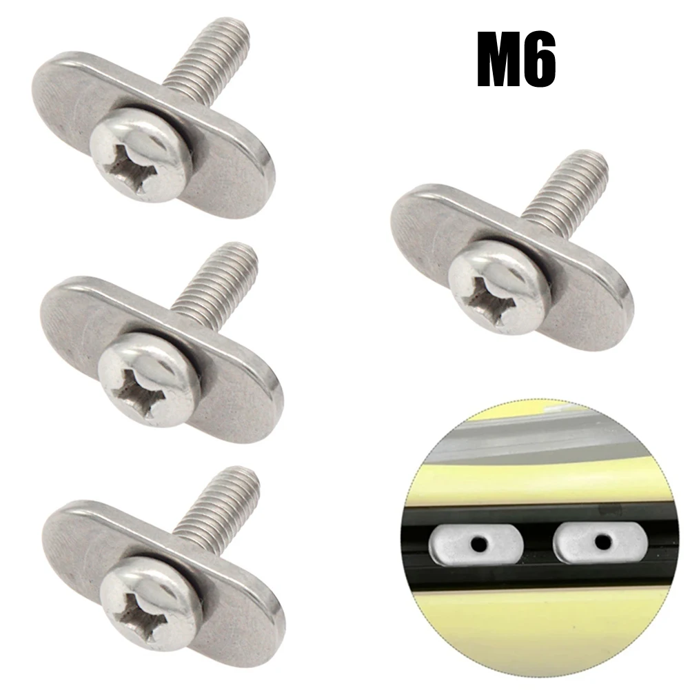 4Pack Stainless Steel Kayak M6 Screws & Nuts Rail Track Mount Tie Down Eyelet Replacement Gear Mounting Bolt Easy To Install
4Pack Stainless Steel Kayak M6 Screws & Nuts Rail Track Mount Tie Down Eyelet Replacement Gear Mounting Bolt Easy To Install