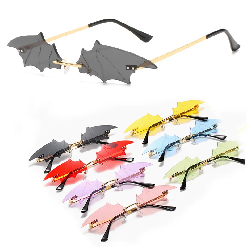 New Rimless Sunglasses For Men And Women Luxury Festivals Bat Glasses Sun Protection Metal Party Clothing Accessories Eyewear
New Rimless Sunglasses For Men And Women Luxury Festivals Bat Glasses Sun Protection Metal Party Clothing Accessories Eyewear