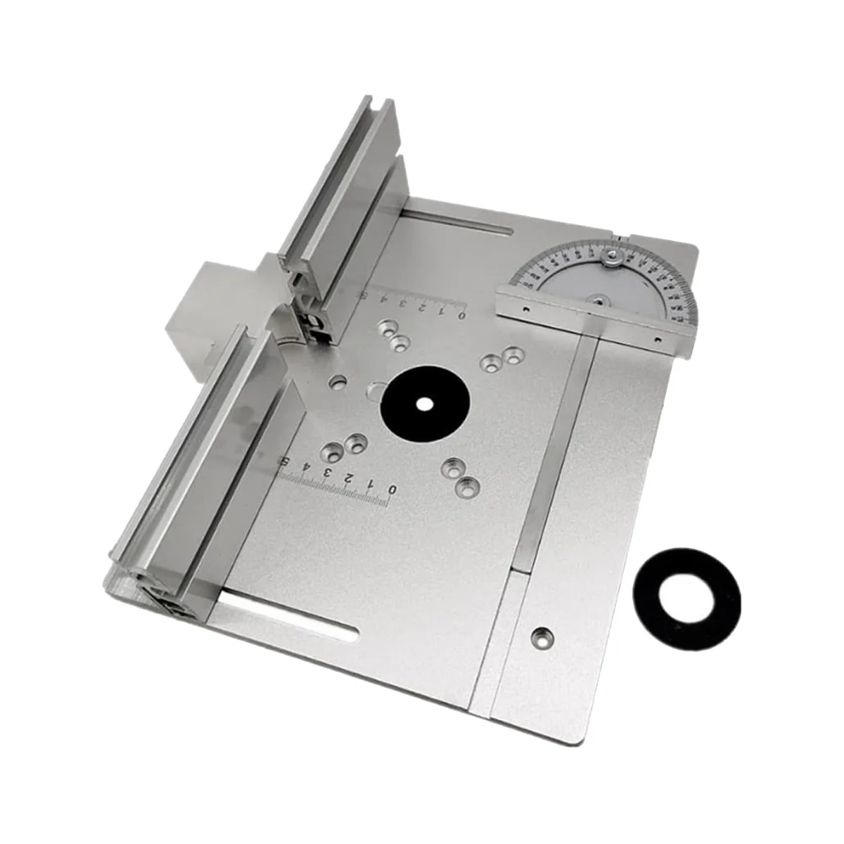 3 Router Table Insert Plate Wood Milling Flip Board Trimming Machine Auxiliary Tool with Miter Gauge,Silver
3 Router Table Insert Plate Wood Milling Flip Board Trimming Machine Auxiliary Tool with Miter Gauge,Silver