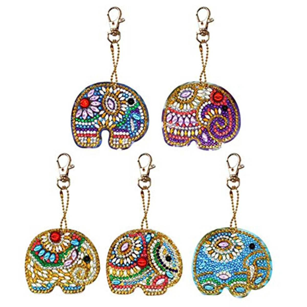 5-pack DIY Diamond Painting Keychain Kit Elephant Shape Full Drill Diamond Painting Pendant Bag Decor
5-pack DIY Diamond Painting Keychain Kit Elephant Shape Full Drill Diamond Painting Pendant Bag Decor