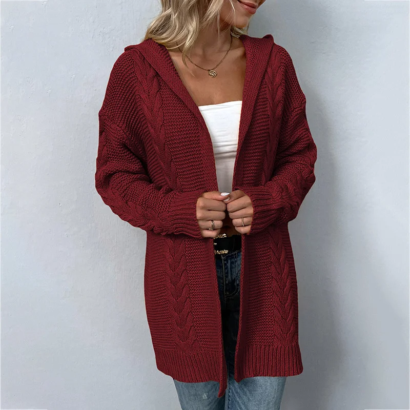 Casual and comfortable Autumn/Winter 2023 New solid hooded Fried Dough Twists knitwear cardigan sweater women's coat
Casual and comfortable Autumn/Winter 2023 New solid hooded Fried Dough Twists knitwear cardigan sweater women's coat