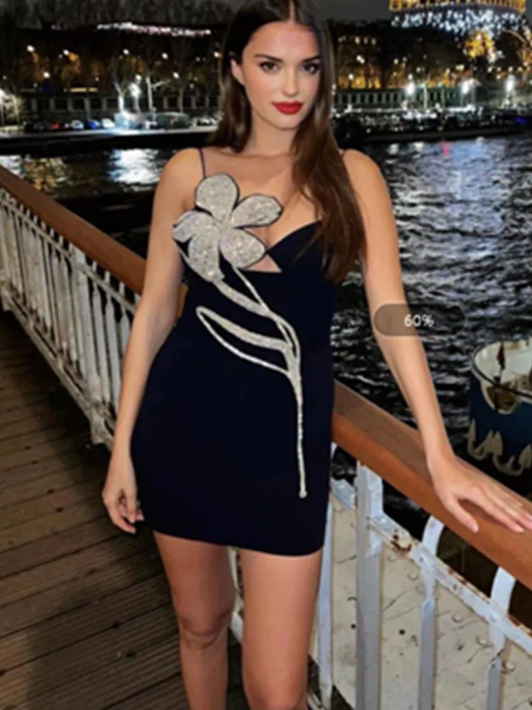 2022 New Summer Black Color Women Sleeveless Sexy Bodycon Mini Dress Fashion Bandage Flower Diamond Birthday Party Dress
2022 New Summer Black Color Women Sleeveless Sexy Bodycon Mini Dress Fashion Bandage Flower Diamond Birthday Party Dress