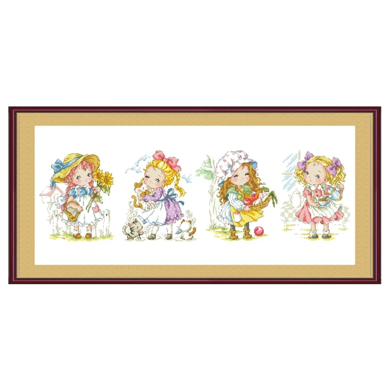 Cross Stitch Cotton Kit 18CT 14CT 11CT Chintz Embroidery DIY Handmade Material Pack SODA Series Girls Happy Day 
Cross Stitch Cotton Kit 18CT 14CT 11CT Chintz Embroidery DIY Handmade Material Pack SODA Series Girls Happy Day