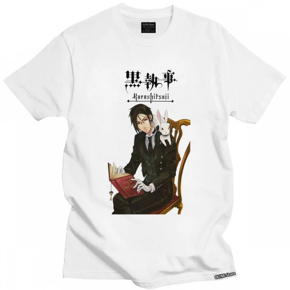Fashion Black Butler T Shirt Men O-neck Short Sleeved Sebastian Michaelis T-shirt Soft Cotton Japanese Anime Manga Tee Tops Gift
Fashion Black Butler T Shirt Men O-neck Short Sleeved Sebastian Michaelis T-shirt Soft Cotton Japanese Anime Manga Tee Tops Gift