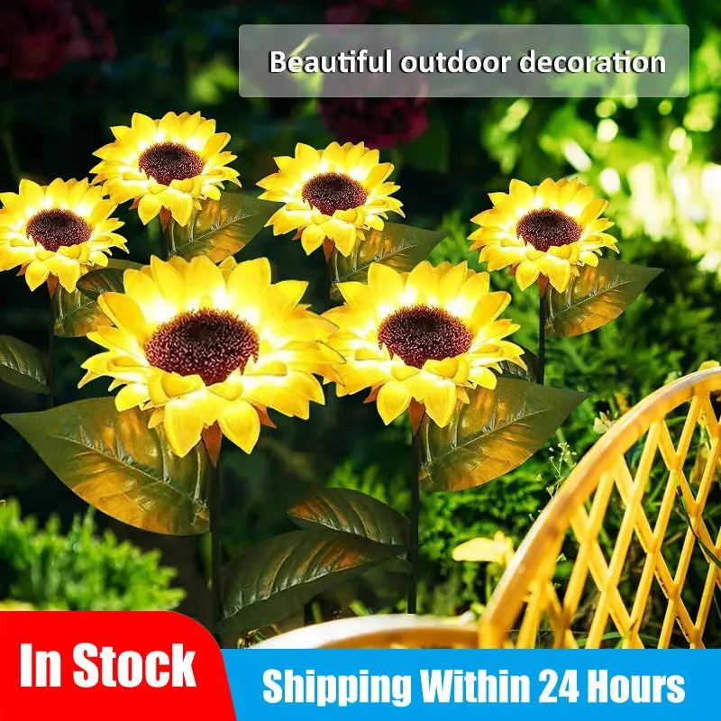 Outdoor Garden Sunflowers Lights 6/5/4/3/2/1Pcs Solar Lights Waterproof Lawn Decorative Light for Holiday/Patio/Backyard/Wedding
Outdoor Garden Sunflowers Lights 6/5/4/3/2/1Pcs Solar Lights Waterproof Lawn Decorative Light for Holiday/Patio/Backyard/Wedding
