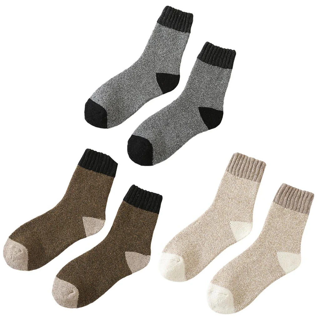 3 Pairs Men Wool Socks Mid-tube Thick Footwear Sweat-absorbent Knitted Sock Basketball Running Beach Shoes Supplies
3 Pairs Men Wool Socks Mid-tube Thick Footwear Sweat-absorbent Knitted Sock Basketball Running Beach Shoes Supplies