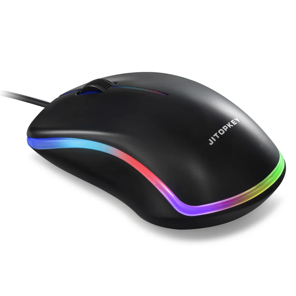 JITOPKEY USB Wired Mouse, Rainbow Lights Optical Corded Computer Mouse, Comfortable Click for Office and Home Mice
JITOPKEY USB Wired Mouse, Rainbow Lights Optical Corded Computer Mouse, Comfortable Click for Office and Home Mice