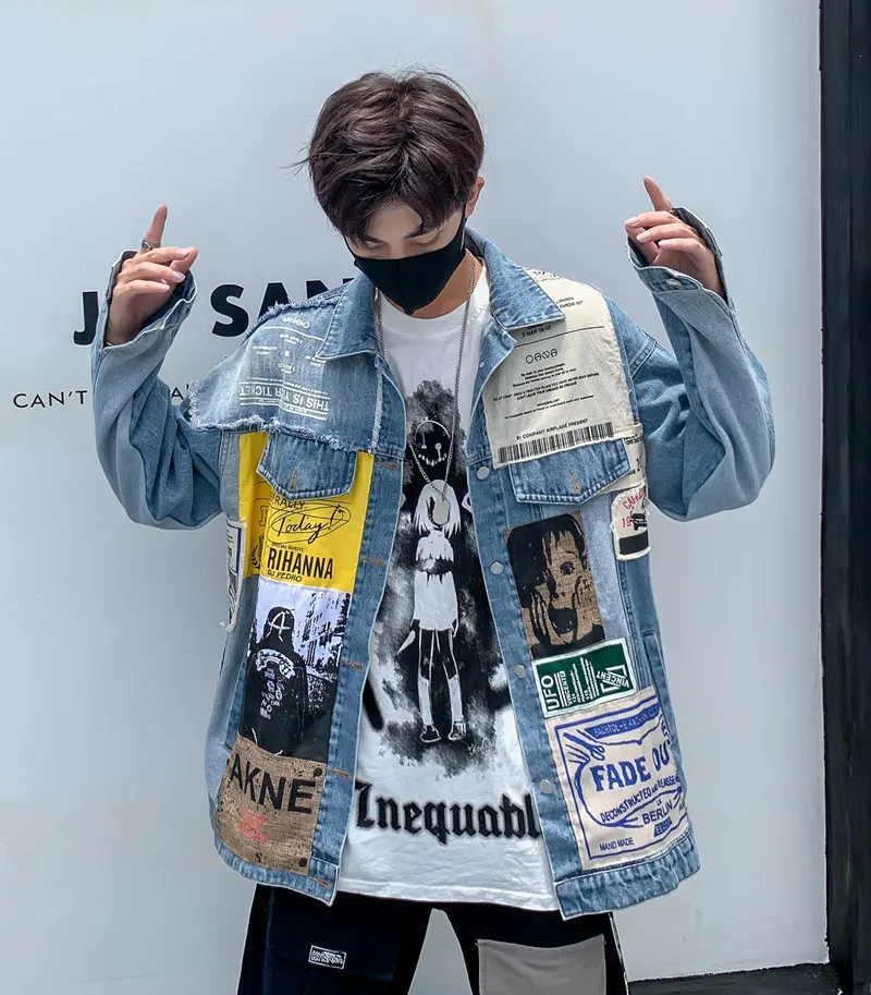 Harajuku Denim Jacket Man Fashion Loose Hip Hop Single Breasted Lapel Denim Coat 2023 Spring Autumn New Fashion Couple Clothing
Harajuku Denim Jacket Man Fashion Loose Hip Hop Single Breasted Lapel Denim Coat 2023 Spring Autumn New Fashion Couple Clothing