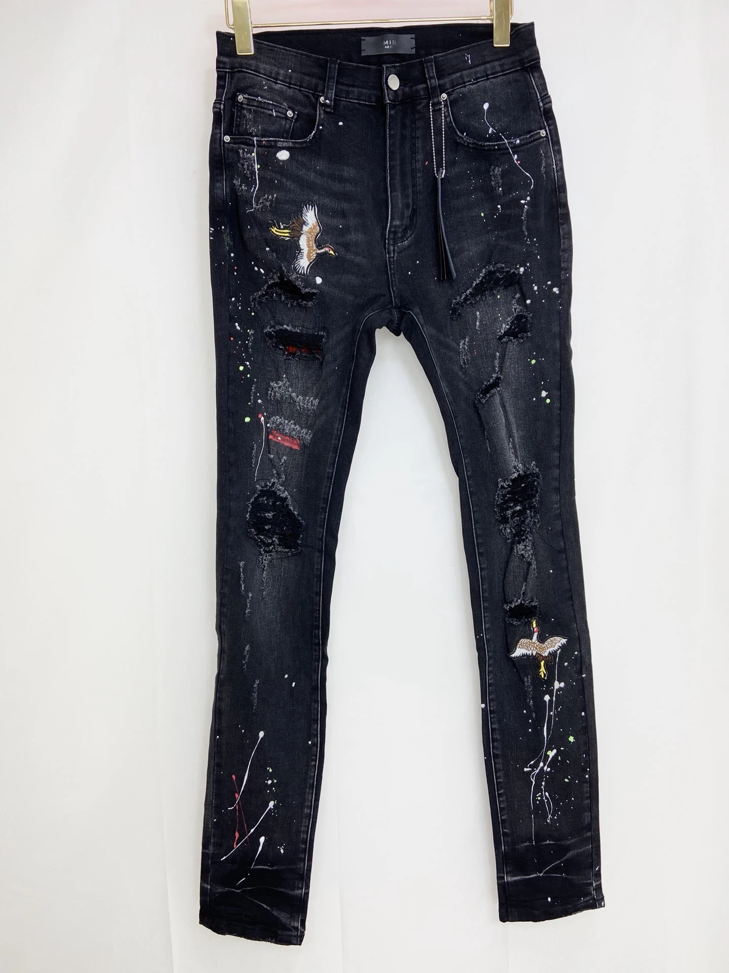 Best Quality Version AMR Crane Embroidery Jeans Men Women Straight HipHop Streetwear Distressed jeans Men Denim Trousers
Best Quality Version AMR Crane Embroidery Jeans Men Women Straight HipHop Streetwear Distressed jeans Men Denim Trousers