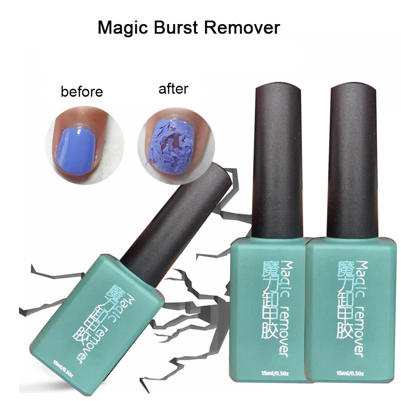 

Burst Nail Polish Remover UV LED Soak Off Gel Acrylic Clean Degreaser 15ml Liquid Remove Manicure Glue Cleaer Water Nail Art