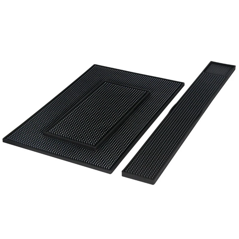 

HOT-Non-Slip Bar Mat Rubber Bar Service Spill Mat Rubber Runner Glass Drip Tray Beer Drink Rail Bars Service Mat