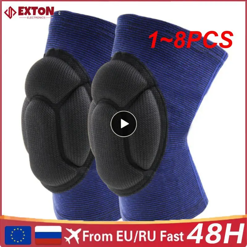 

1~8PCS Pair Protective Knee Pads Thick Sponge Football Volleyball Extreme Sports Anti-Slip Collision Avoidance Kneepad Brace