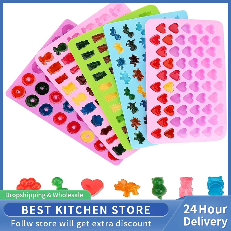 Bear Chocolate Mold Heart Dinosaur Star Shell Silicone Candy Mold with Dropper DIY Cute Ice Cube Ice Tray QQ Candy Fondant Mold
Bear Chocolate Mold Heart Dinosaur Star Shell Silicone Candy Mold with Dropper DIY Cute Ice Cube Ice Tray QQ Candy Fondant Mold