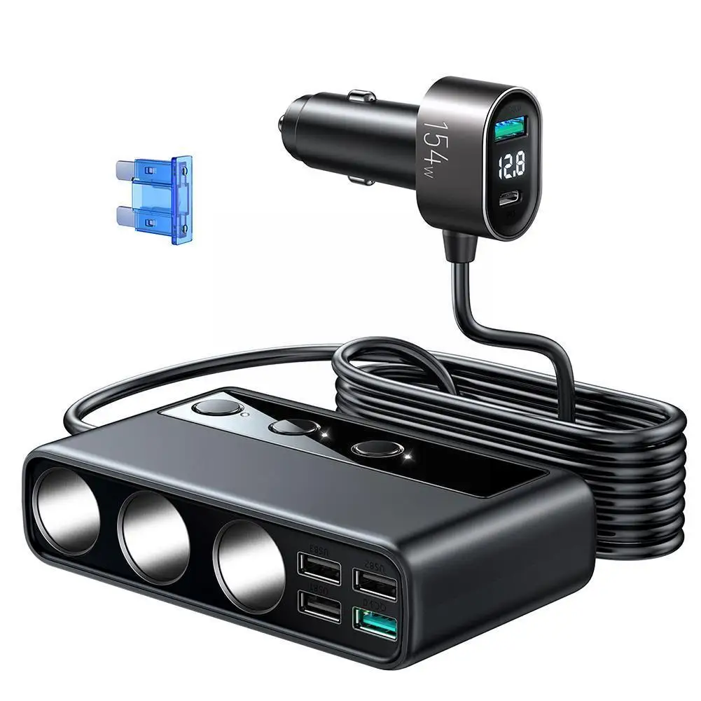 154w 9 In 1 Car Charger Adapter Cigarette Lighter Splitter Switches Usb Fast Socket Charging Independent 12v/24v M2j0
154w 9 In 1 Car Charger Adapter Cigarette Lighter Splitter Switches Usb Fast Socket Charging Independent 12v/24v M2j0