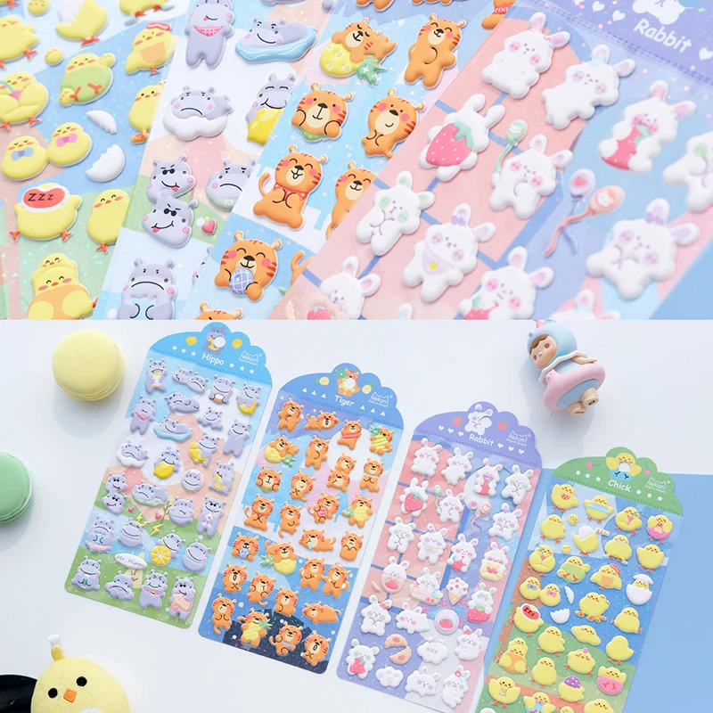 1Pcs Kawaii PVC Cartoon Animal Stickers Cute Rabbit Tiger 3D Sticker Skateboard Notebook Decor Laptop Decal For Kid Gifts
1Pcs Kawaii PVC Cartoon Animal Stickers Cute Rabbit Tiger 3D Sticker Skateboard Notebook Decor Laptop Decal For Kid Gifts