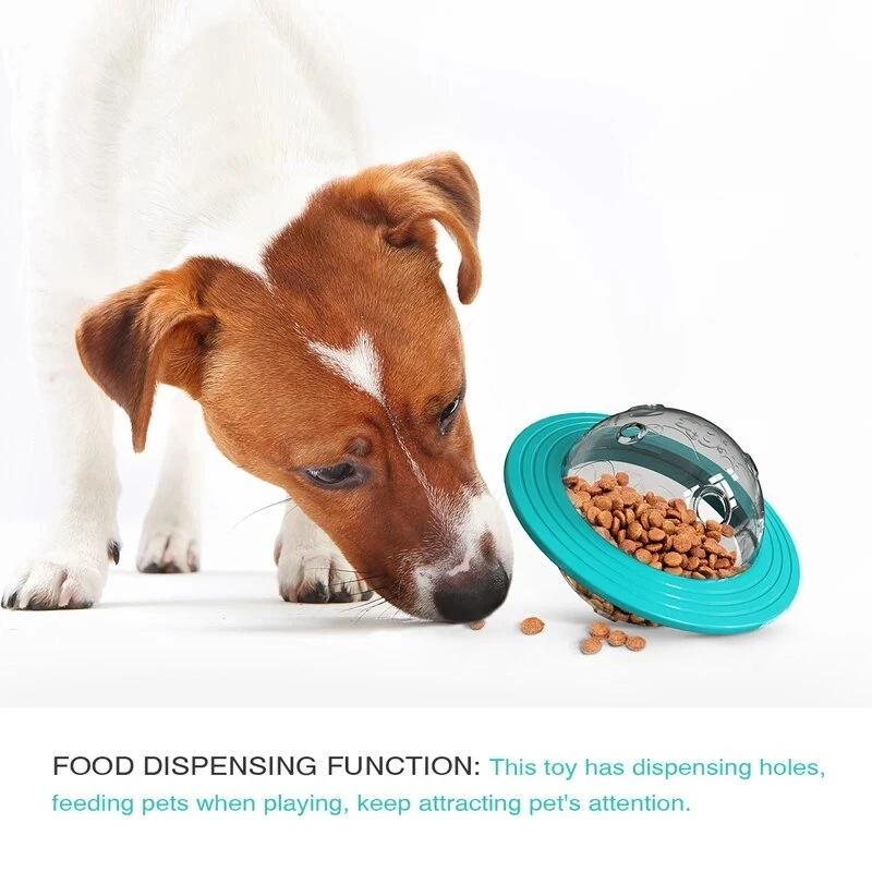 

Новая развлекательная летающая тарелка для собак, мяч для утечки еды, интерактивные игрушки для домашних животных, кормушка для медленного питания, тренировочная чаша, мячи для кормления домашних животных