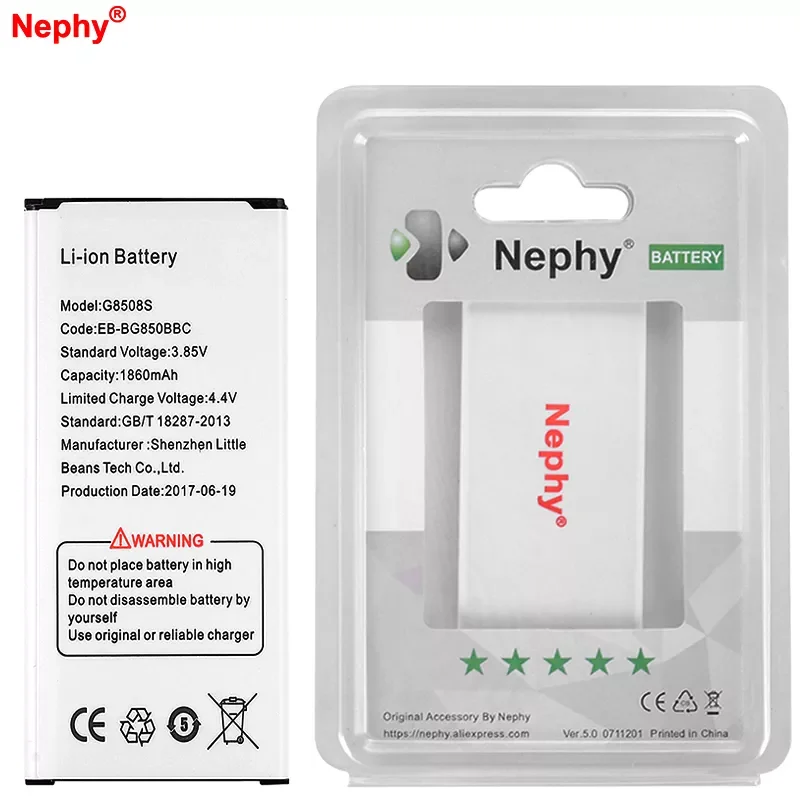 2023New 2019 Nephy Original EB-BG850BBC For Samsung GALAXY Alpha G850F G850 G850A EB-BG850BBE Mobile Phone Battery Replace Accum
2023New 2019 Nephy Original EB-BG850BBC For Samsung GALAXY Alpha G850F G850 G850A EB-BG850BBE Mobile Phone Battery Replace Accum