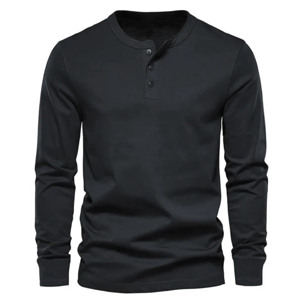 Autumn New Men Solid Color T-shirts Pullovers O Neck Long Sleeve Henley T Shirt Casual Loose Tees Tops For Man
Autumn New Men Solid Color T-shirts Pullovers O Neck Long Sleeve Henley T Shirt Casual Loose Tees Tops For Man