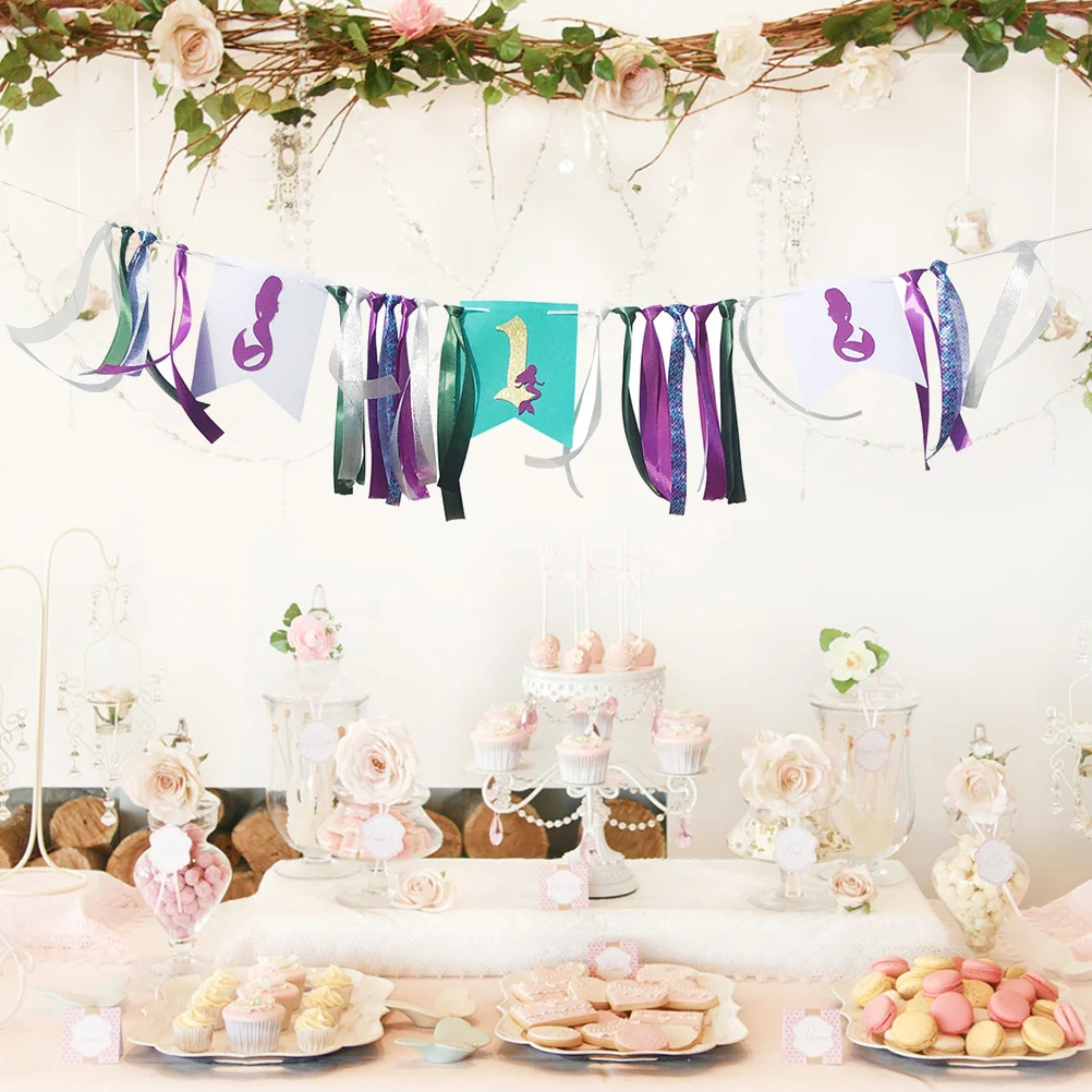 1pc 1st Birthday Party Highchair Banner Under The Sea Mermaid Theme Banner for Supplies
1pc 1st Birthday Party Highchair Banner Under The Sea Mermaid Theme Banner for Supplies