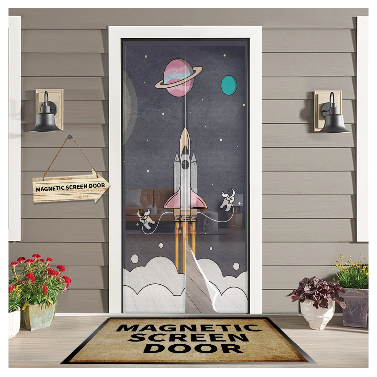 Astronaut Cartoon Planet Space Rocket Kitchen Door Curtain Mosquito-proof Window Screen Bedroom Magnetic Door Curtain
Astronaut Cartoon Planet Space Rocket Kitchen Door Curtain Mosquito-proof Window Screen Bedroom Magnetic Door Curtain