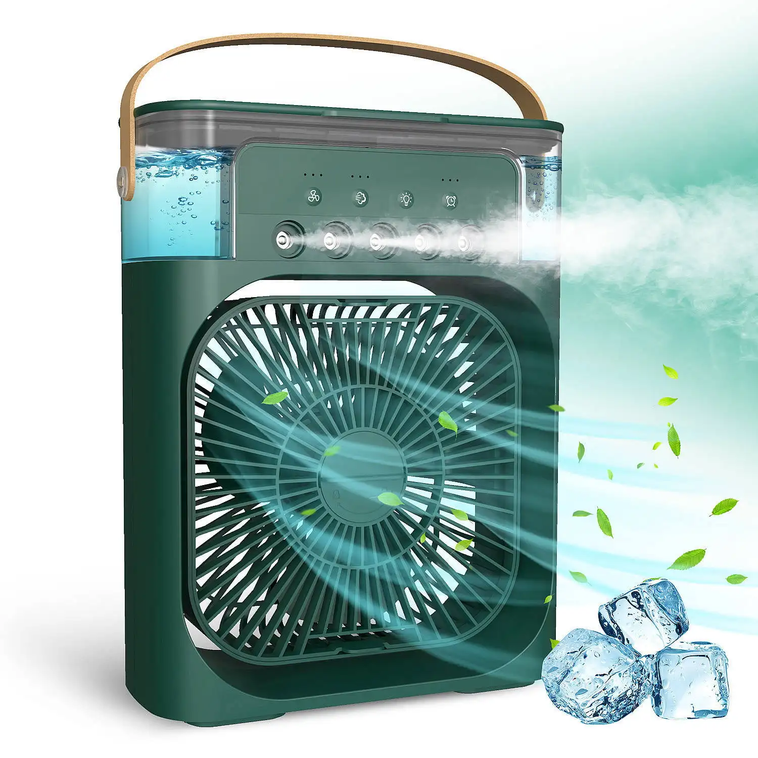 5 In 1 600ml Air Cooling Fan Portable Air Conditioner Fan Timed Air Cooling Fan with 7 Color Lights 5 Jets 3 Speed
5 In 1 600ml Air Cooling Fan Portable Air Conditioner Fan Timed Air Cooling Fan with 7 Color Lights 5 Jets 3 Speed