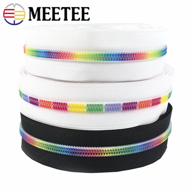 Meetee 5/10Meters 5# Rainbow Nylon Zipper Tape Decorative Coil Zip Repair Kit Bag Jacket Clothes DIY Sewing Supplies Accessories
Meetee 5/10Meters 5# Rainbow Nylon Zipper Tape Decorative Coil Zip Repair Kit Bag Jacket Clothes DIY Sewing Supplies Accessories
