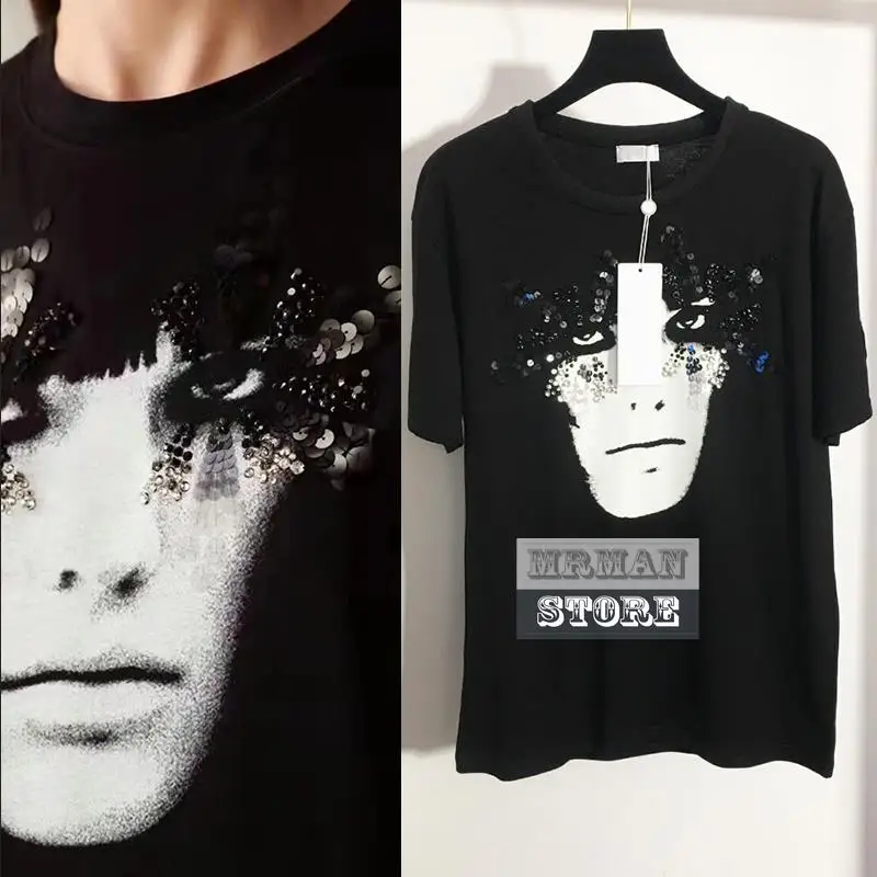 Весна 2022, роскошный дизайн, новый стиль, украшения из блесток, топы с коротким рукавом, женские футболки, модная футболка высокого класса с к...
Весна 2022, роскошный дизайн, новый стиль, украшения из блесток, топы с коротким рукавом, женские футболки, модная футболка высокого класса с к...