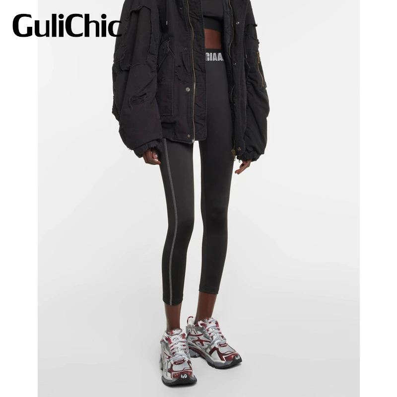 11.1 GuliChic Fashion Celebrity Blogger Same Contrast Color Letter Print Stretch Slim Black Leggings Women
11.1 GuliChic Fashion Celebrity Blogger Same Contrast Color Letter Print Stretch Slim Black Leggings Women