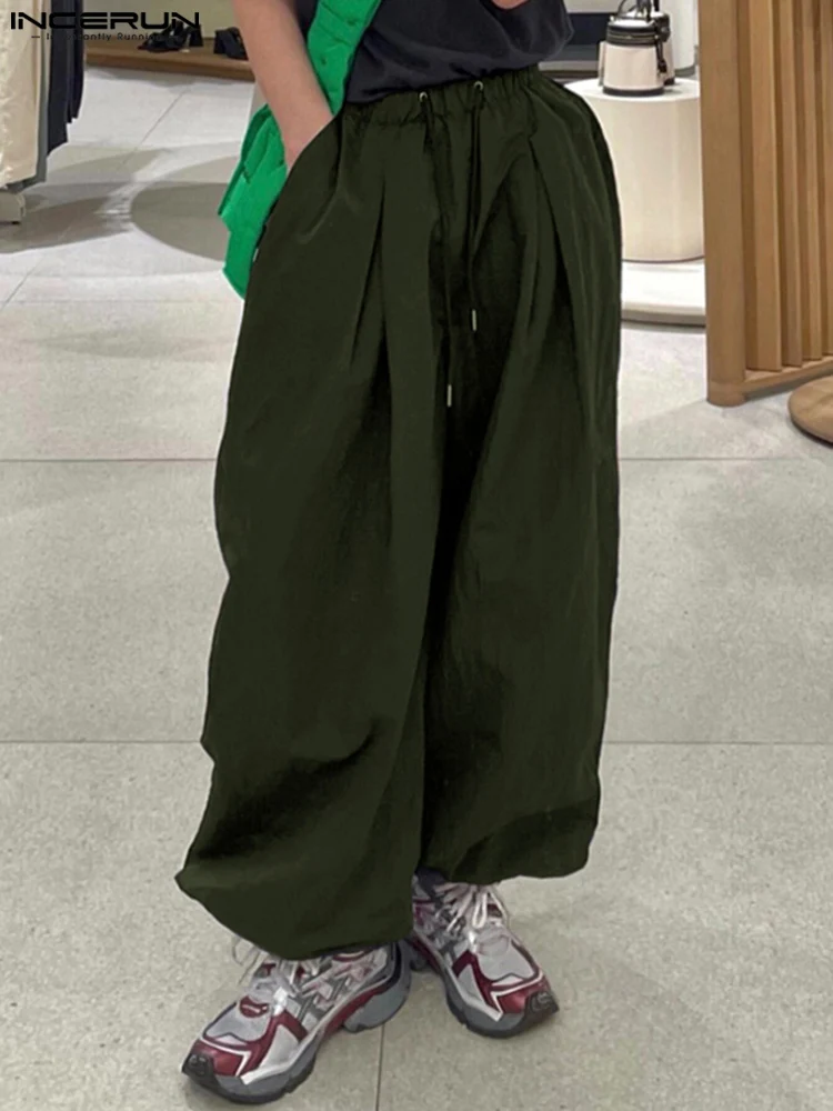 INCERUN Men Pants Solid Drawstring Streetwear Baggy Casual Wide Leg Trousers Men Joggers 2022 Fashion Leisure Pantalon S-5XL
INCERUN Men Pants Solid Drawstring Streetwear Baggy Casual Wide Leg Trousers Men Joggers 2022 Fashion Leisure Pantalon S-5XL