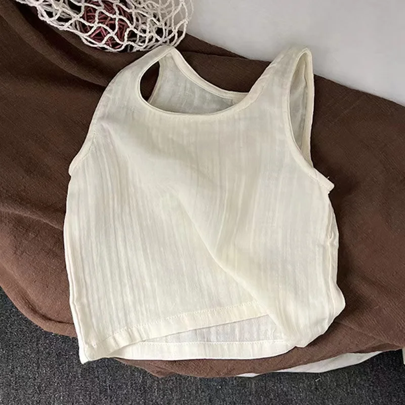 2022 Summer Children's Cotton Linen Sleeveless Tank Tops New Boys Girls O-neck Solid Casual T-Shirt Baby Kids Tees
2022 Summer Children's Cotton Linen Sleeveless Tank Tops New Boys Girls O-neck Solid Casual T-Shirt Baby Kids Tees