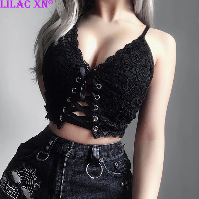 Sexy Lace Up Straps Camis Gothic Aesthetic V Neck Bandage Corcet Crop Tops for Women Girls Y2K Sleeveless Bodycon Tank Top
Sexy Lace Up Straps Camis Gothic Aesthetic V Neck Bandage Corcet Crop Tops for Women Girls Y2K Sleeveless Bodycon Tank Top