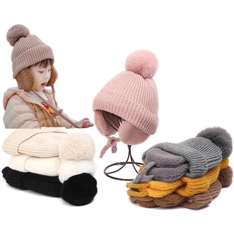 Winter Kids Hat Big Pompom Cartoon Cotton Knit Baby Beanie Hats for Boys and Girls with Fleece Lining Bomber Caps for Children
Winter Kids Hat Big Pompom Cartoon Cotton Knit Baby Beanie Hats for Boys and Girls with Fleece Lining Bomber Caps for Children