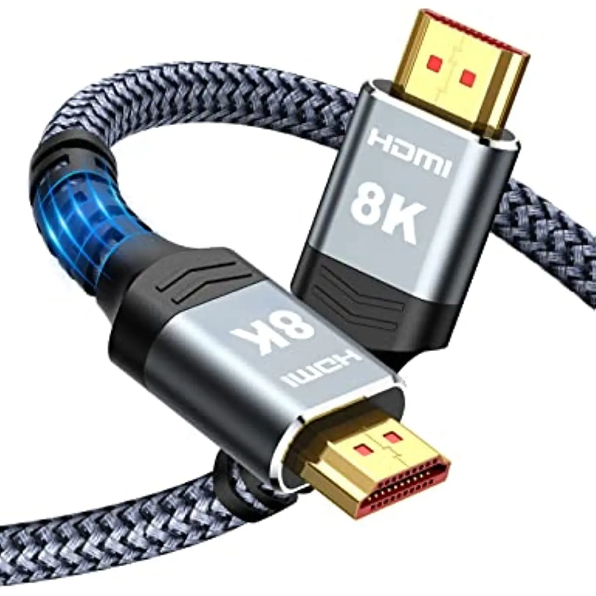 8K HDMI Cable 2.1 48Gbps 6.6FT/2M, High Speed HDMI Braided Cord-4K@120Hz 8K@60Hz, DTS:X, HDCP 2.2 & 2.3
8K HDMI Cable 2.1 48Gbps 6.6FT/2M, High Speed HDMI Braided Cord-4K@120Hz 8K@60Hz, DTS:X, HDCP 2.2 & 2.3