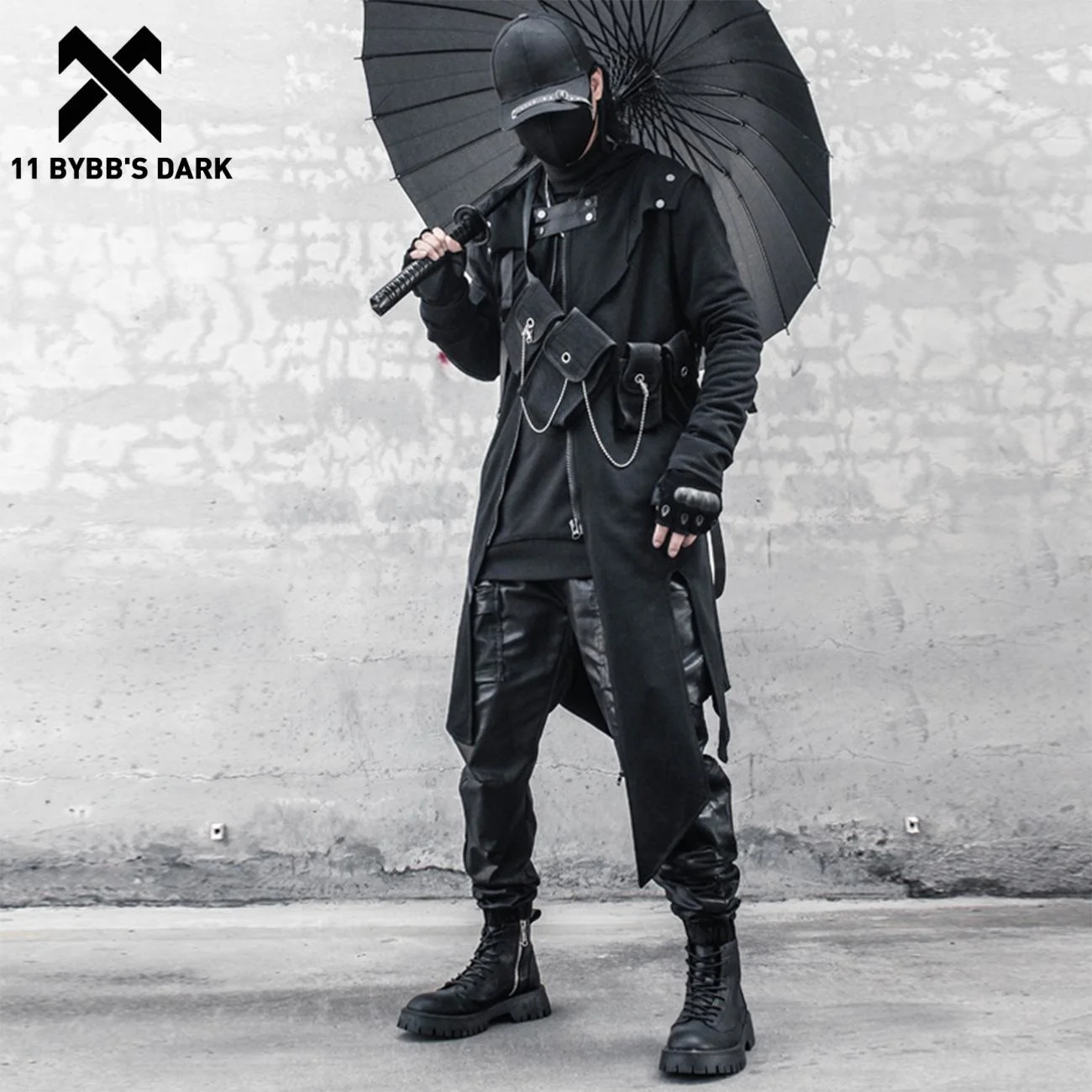 11 BYBB'S DARK Autumn Winter Irregular Design Long Jacket Polyester Jacket Loose Casual Men's High Street Jacket Coat 
11 BYBB'S DARK Autumn Winter Irregular Design Long Jacket Polyester Jacket Loose Casual Men's High Street Jacket Coat