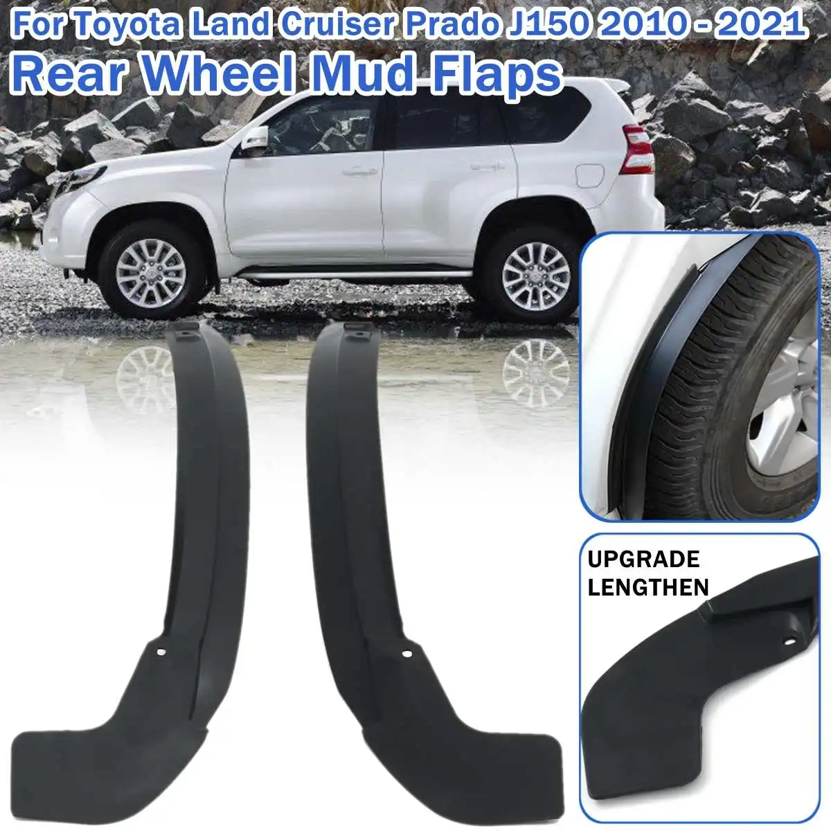 1 Pair Rear Left+Right Wheel Mud Flaps For Toyota Land Cruiser Prado J150 2010 - 2021 Mudflaps Splash Guards Mudguards Fender
1 Pair Rear Left+Right Wheel Mud Flaps For Toyota Land Cruiser Prado J150 2010 - 2021 Mudflaps Splash Guards Mudguards Fender