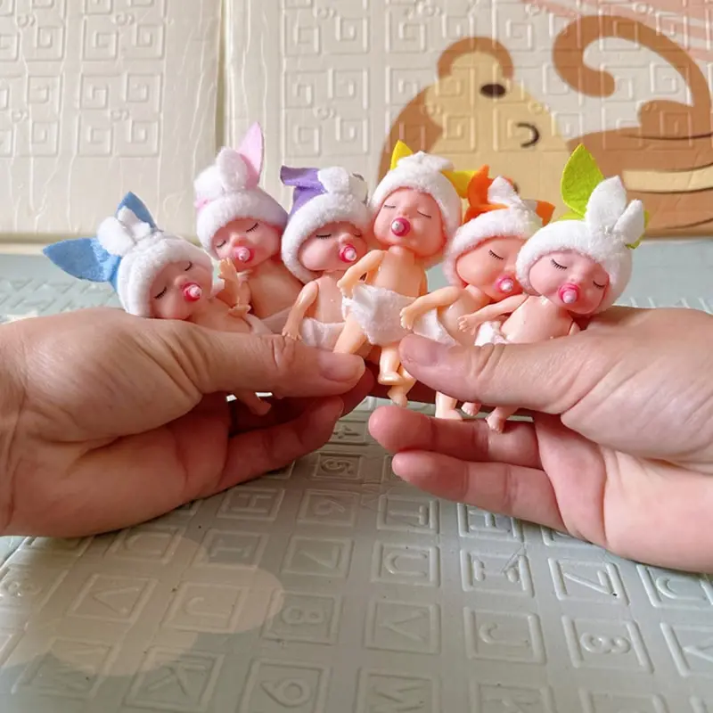 1Pc 9.5cm Cute Sleeping Simulated Rabbit Baby Elves Dolls With Dummy Movable Arms Legs Dollhouse Miniature Kawaii Girl Toys 
1Pc 9.5cm Cute Sleeping Simulated Rabbit Baby Elves Dolls With Dummy Movable Arms Legs Dollhouse Miniature Kawaii Girl Toys