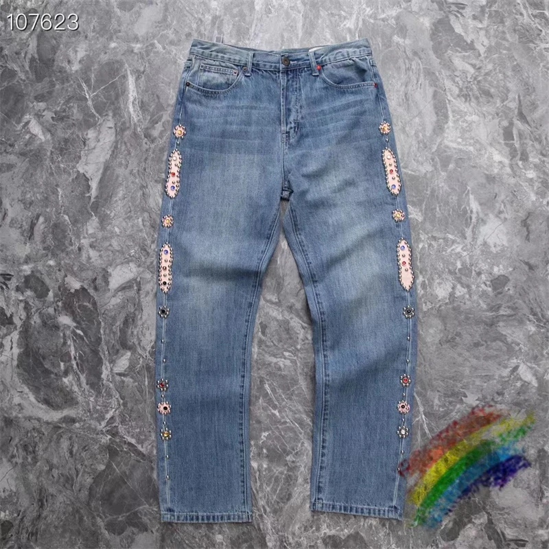 2023ss KAPITAL Vintage Denim Set With Diamonds Jeans Men Women 1:1 Best Quality Washed Blue Black Pants
2023ss KAPITAL Vintage Denim Set With Diamonds Jeans Men Women 1:1 Best Quality Washed Blue Black Pants