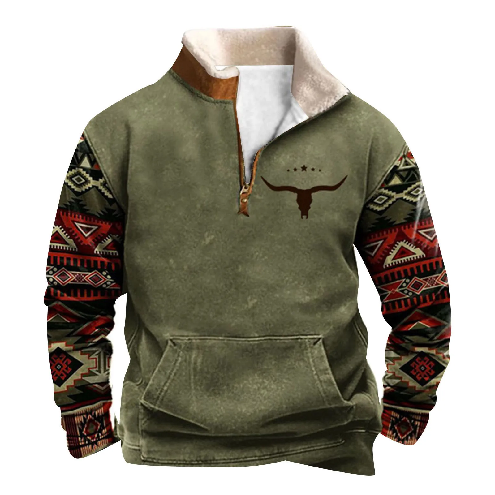 Zipper Stand-Collar Vintage Sweatshirt Ethnic Leisure Jogging Basic Jumper Top Baggy Retro Men Pullovers Autumn Winter Sudaderas
Zipper Stand-Collar Vintage Sweatshirt Ethnic Leisure Jogging Basic Jumper Top Baggy Retro Men Pullovers Autumn Winter Sudaderas