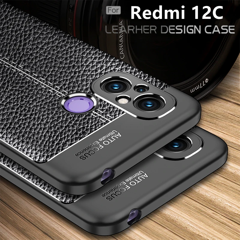 

Чехол для Redmi 12C чехол Cover Redmi 12C Capas Coque Phone бампер Back противоударный ТПУ мягкий кожаный чехол для Fundas Redmi 10 10C 12C
