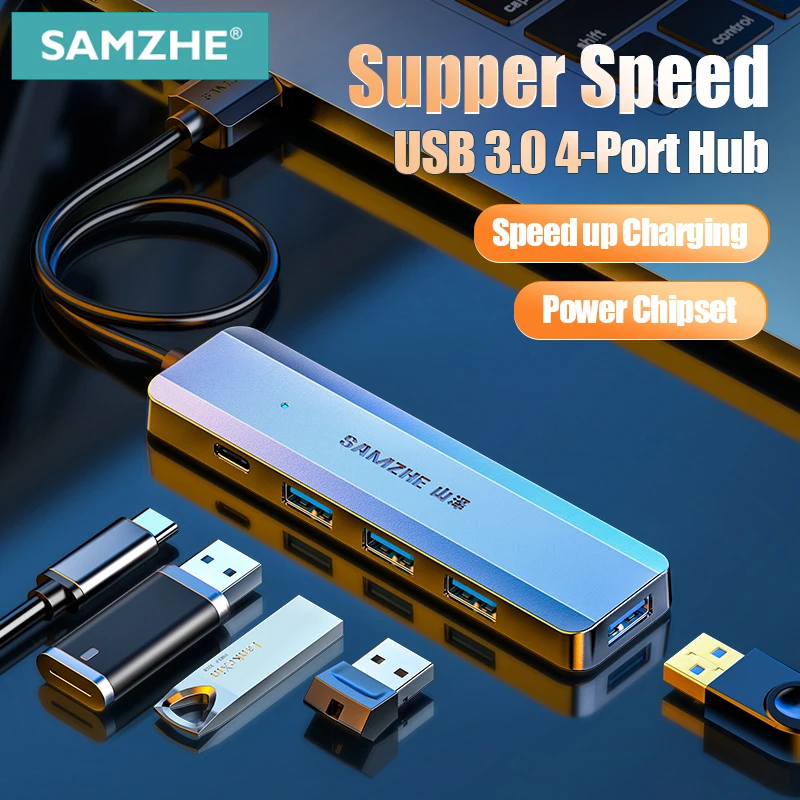 SAMZHE Ultra-thin 5-port USB 3.0 HUB High Speed USB Hub For Multi-device Computer Laptop Desktop PC Adapter
SAMZHE Ultra-thin 5-port USB 3.0 HUB High Speed USB Hub For Multi-device Computer Laptop Desktop PC Adapter