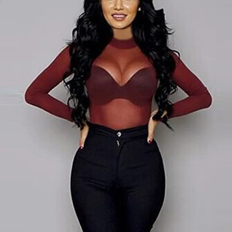 Sexy Women T Shirt See Through Transparent Mesh Tops Long Sleeve Sheer Slim Ladies Turtleneck T-Shirt 2022
Sexy Women T Shirt See Through Transparent Mesh Tops Long Sleeve Sheer Slim Ladies Turtleneck T-Shirt 2022