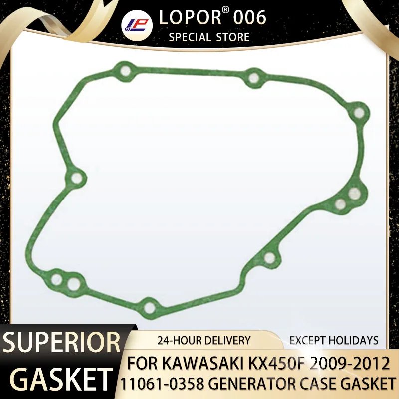 

Lopor Motorcycle Engine Crankcase Generator Case Gasket For Kawasaki KX450F 2009-2012 11061-0358 KX450 KX 450 F