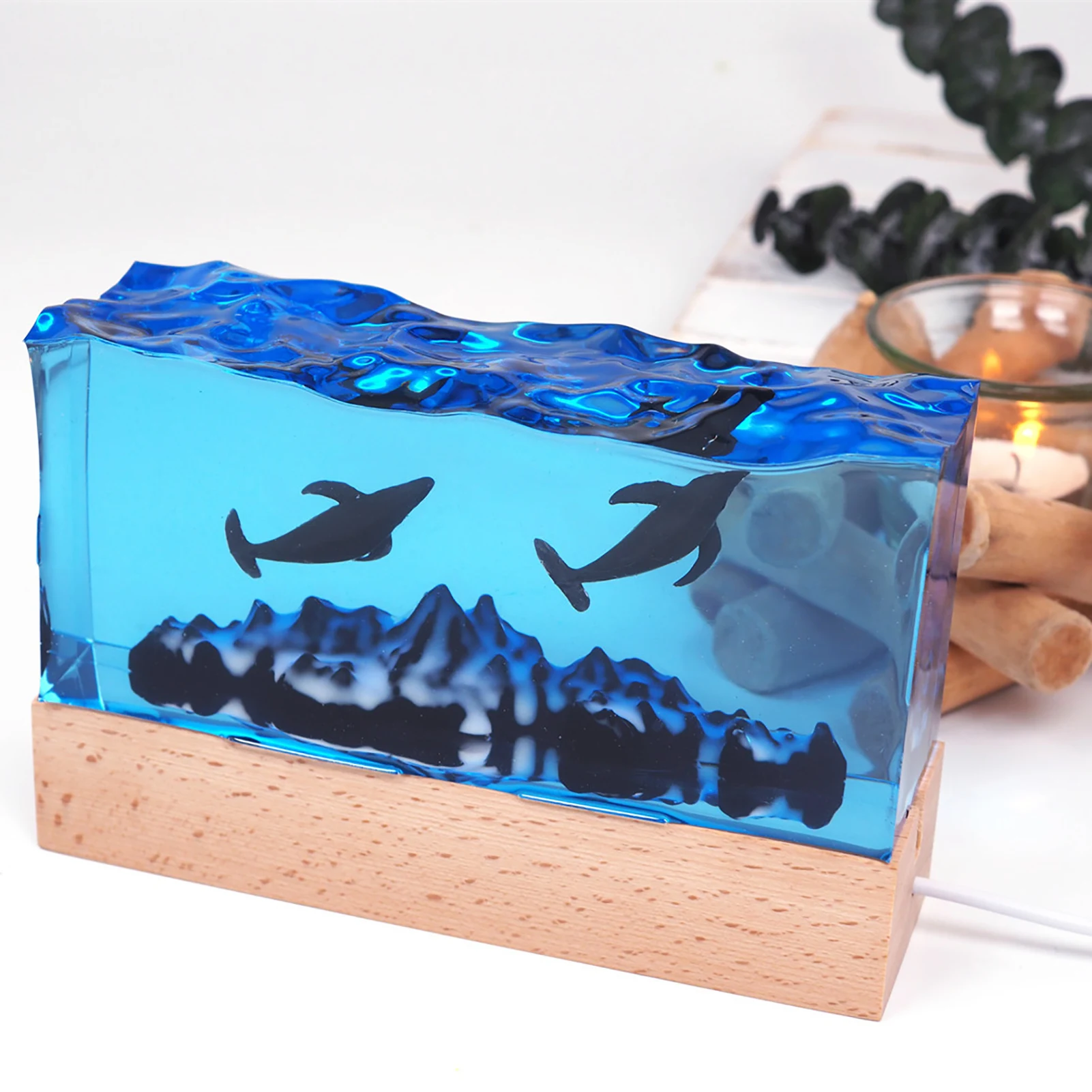 Mountain Silicone Molds Rectangle Mountain Sea Mold DIY Crystal Epoxy Silicone Craft Marine Theme With Wooden Base Stand For
Mountain Silicone Molds Rectangle Mountain Sea Mold DIY Crystal Epoxy Silicone Craft Marine Theme With Wooden Base Stand For