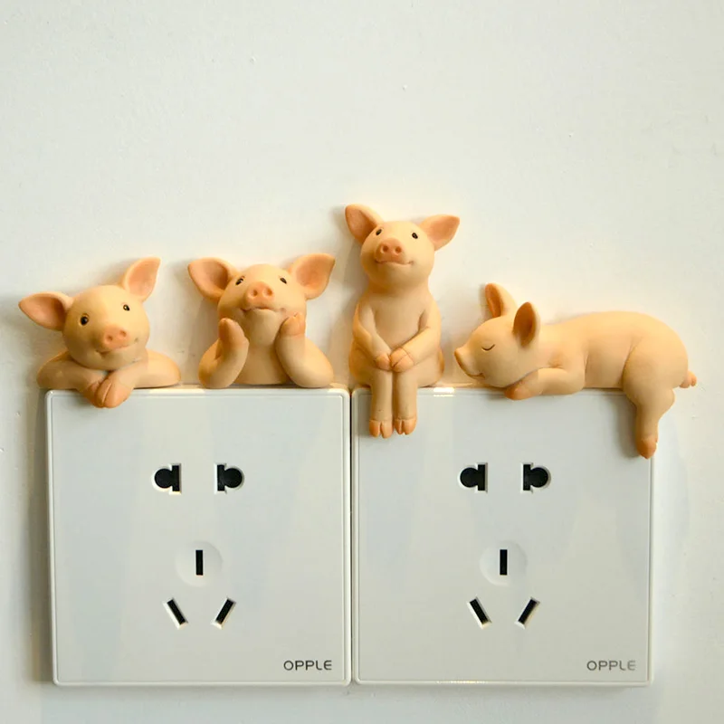 Creative Cute Pig Cat Switch Stickers Cartoon Ornaments Room Decor Resin Animal Bedroom Cover Home Wall Decora
Creative Cute Pig Cat Switch Stickers Cartoon Ornaments Room Decor Resin Animal Bedroom Cover Home Wall Decora