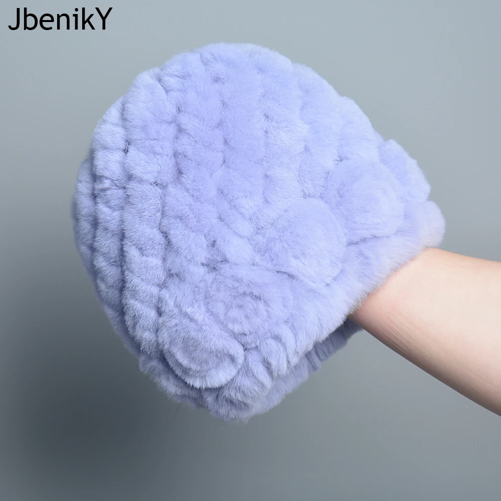 Winter Women 100% Natural Real Fur Hats Lady Warm Soft Knit Flower Striped Genuine Rex Rabbit Fur Caps Outdoor Fur Beanies Hats
Winter Women 100% Natural Real Fur Hats Lady Warm Soft Knit Flower Striped Genuine Rex Rabbit Fur Caps Outdoor Fur Beanies Hats