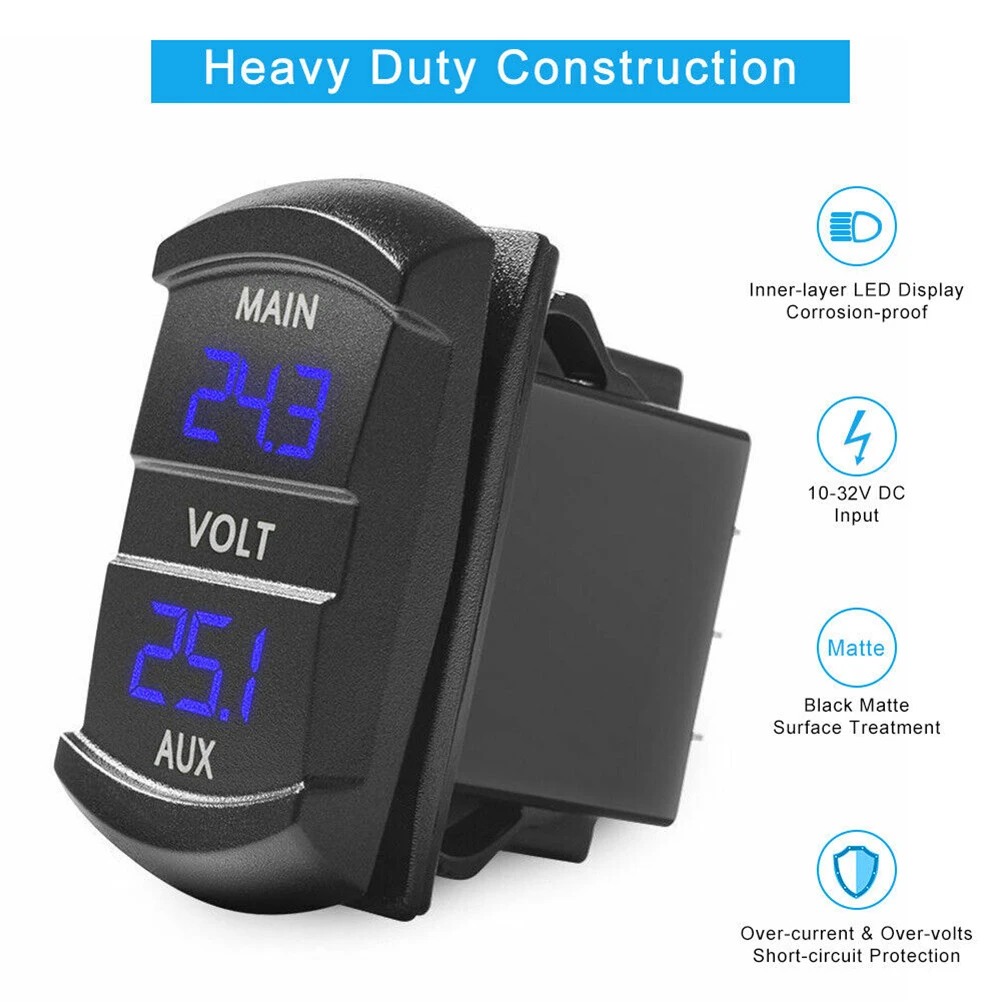 Car Voltmeter 37.2x21.2mm / 1.46\"x0.83\" 48.5x24mm / 1.9\"x0.94\" Blue LED Brand New Digital Display Durable ABS
Car Voltmeter 37.2x21.2mm / 1.46\"x0.83\" 48.5x24mm / 1.9\"x0.94\" Blue LED Brand New Digital Display Durable ABS