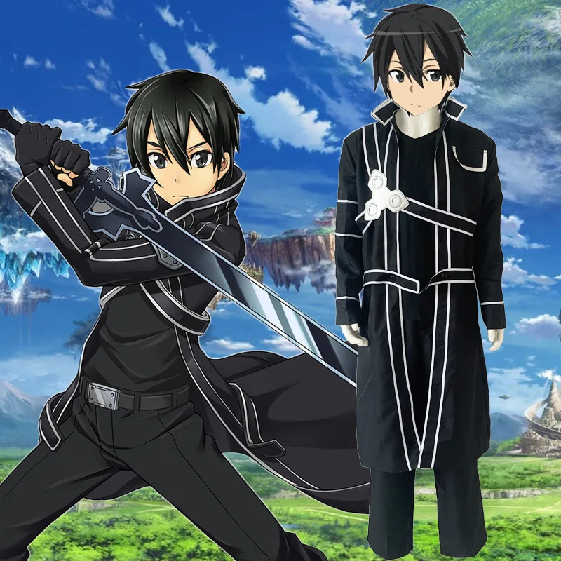 HOT Anime Sword Art Online Kirito Cosplay Costume Fancy Halloween Costumes for Adult Men Kirito SAO Kirigaya Kazuto Costume Suit
HOT Anime Sword Art Online Kirito Cosplay Costume Fancy Halloween Costumes for Adult Men Kirito SAO Kirigaya Kazuto Costume Suit