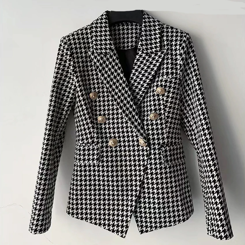 2022 Summer New High Quality Long Sleeves Classic Stripe Fitted Suit Double Breasted Metal Lion Head Buckle Blazer Plaid Jacket
2022 Summer New High Quality Long Sleeves Classic Stripe Fitted Suit Double Breasted Metal Lion Head Buckle Blazer Plaid Jacket
