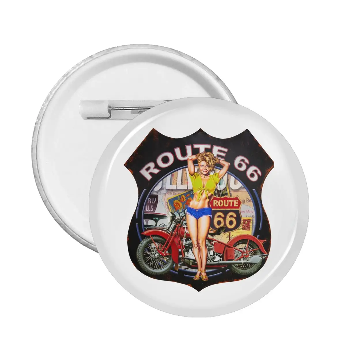 Route 66 Sign Badges Vintage American Retro Motorcycle Brooches for Backpack Soft Button Pin Creative Decor Clothing Accessories
Route 66 Sign Badges Vintage American Retro Motorcycle Brooches for Backpack Soft Button Pin Creative Decor Clothing Accessories